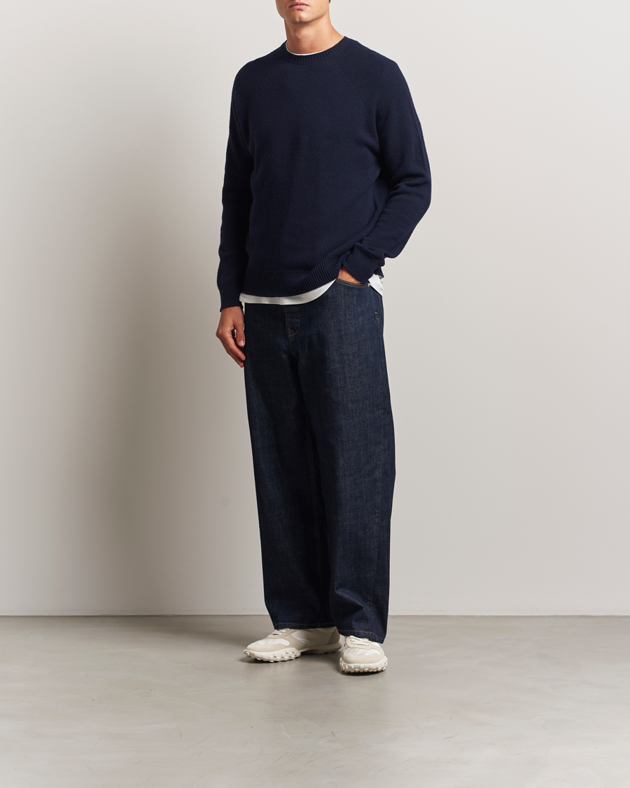 Herre | Gensere | Jil Sander | Wool/Cashmere Round Neck Sweater Navy