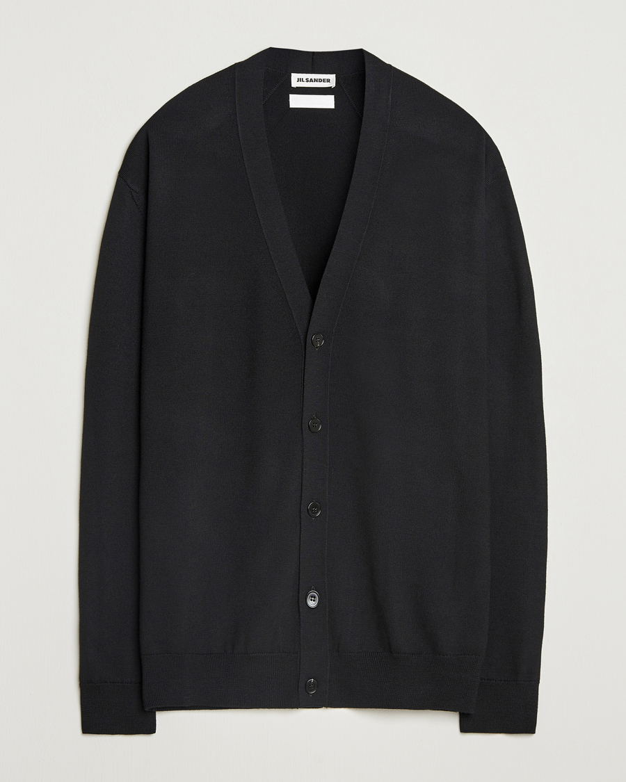 Herre | Gensere | Jil Sander | Superfine Merino Cardigan Black