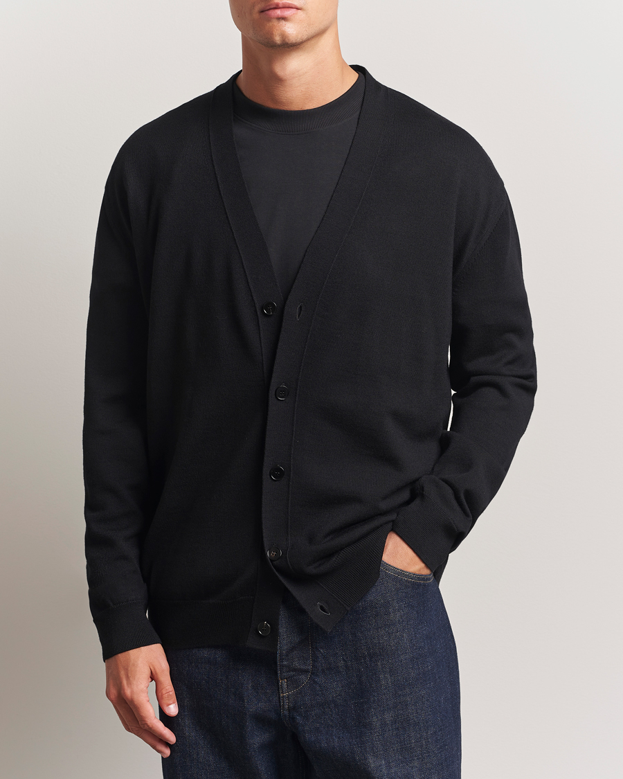 Herre | Gensere | Jil Sander | Superfine Merino Cardigan Black