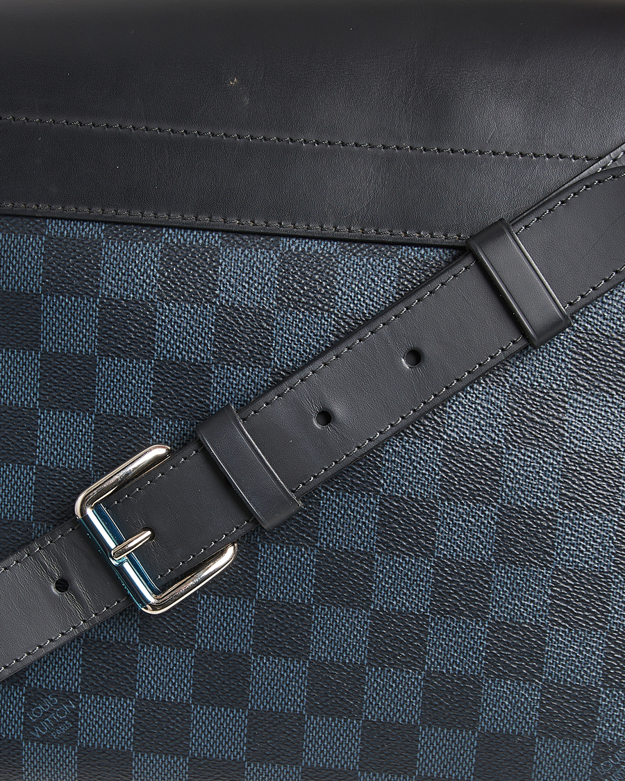 Herre | Pre-Owned & Vintage Bags | Louis Vuitton Pre-Owned | Newport Messenger PM Damier Cobalt