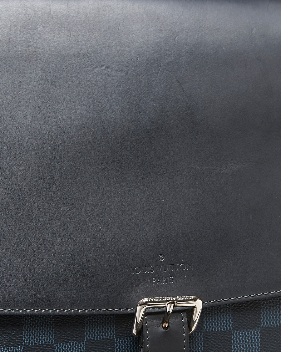 Herre | Pre-Owned & Vintage Bags | Louis Vuitton Pre-Owned | Newport Messenger PM Damier Cobalt