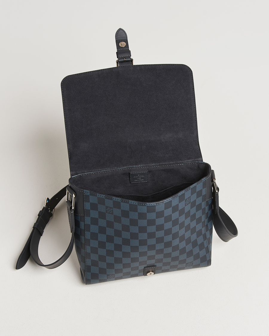 Herre | Pre-Owned & Vintage Bags | Louis Vuitton Pre-Owned | Newport Messenger PM Damier Cobalt