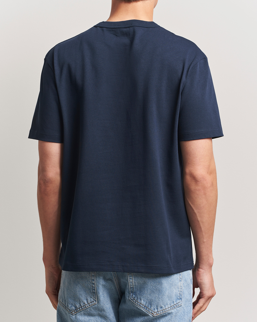 Herre | T-Shirts | A.P.C. | Boxy Fit Petit VPC T-Shirt Dark Navy/Ecru