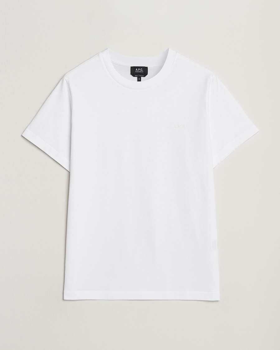 Herre | T-Shirts | A.P.C. | Embroidered APC T-Shirt White