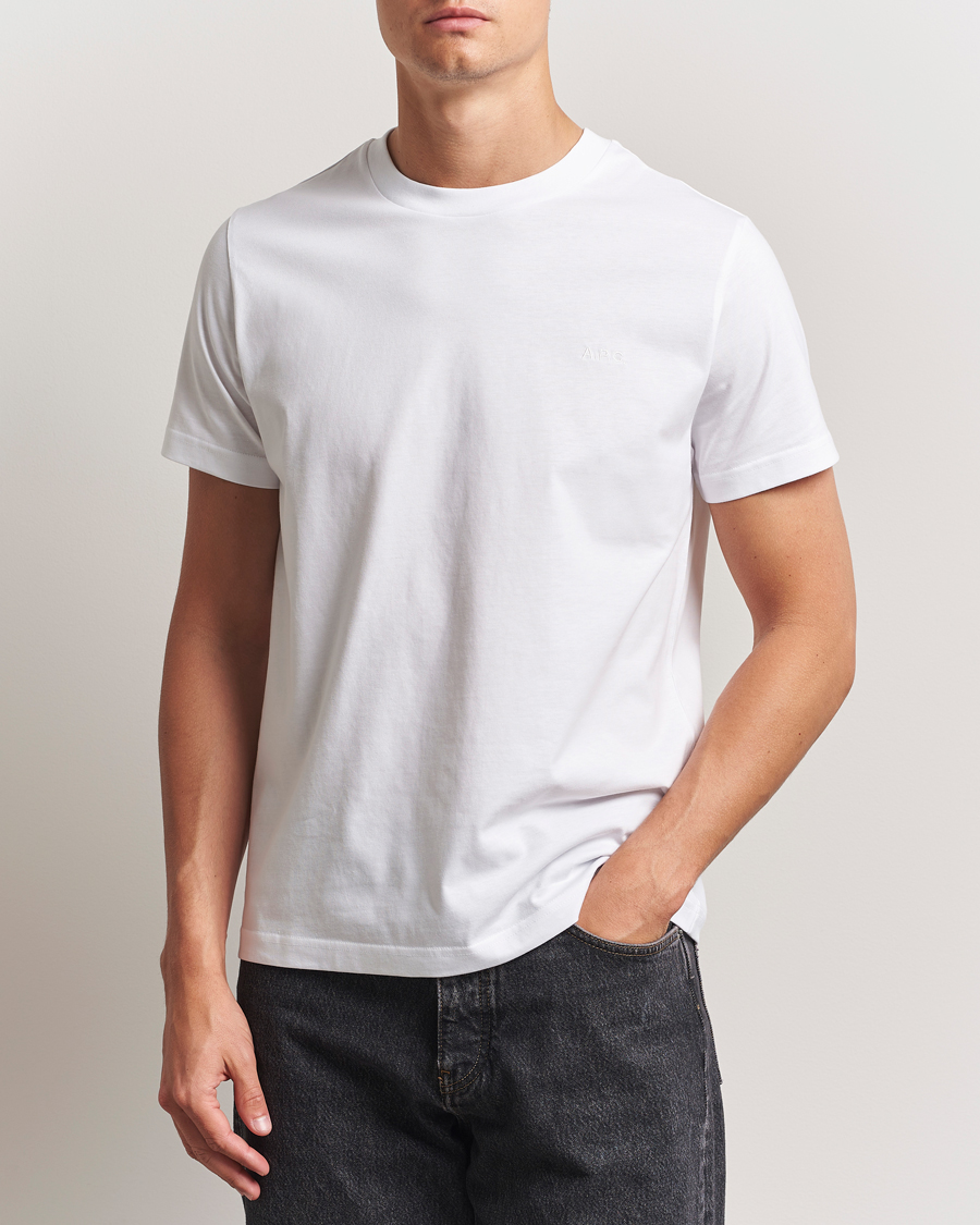 Herre | T-Shirts | A.P.C. | Embroidered APC T-Shirt White