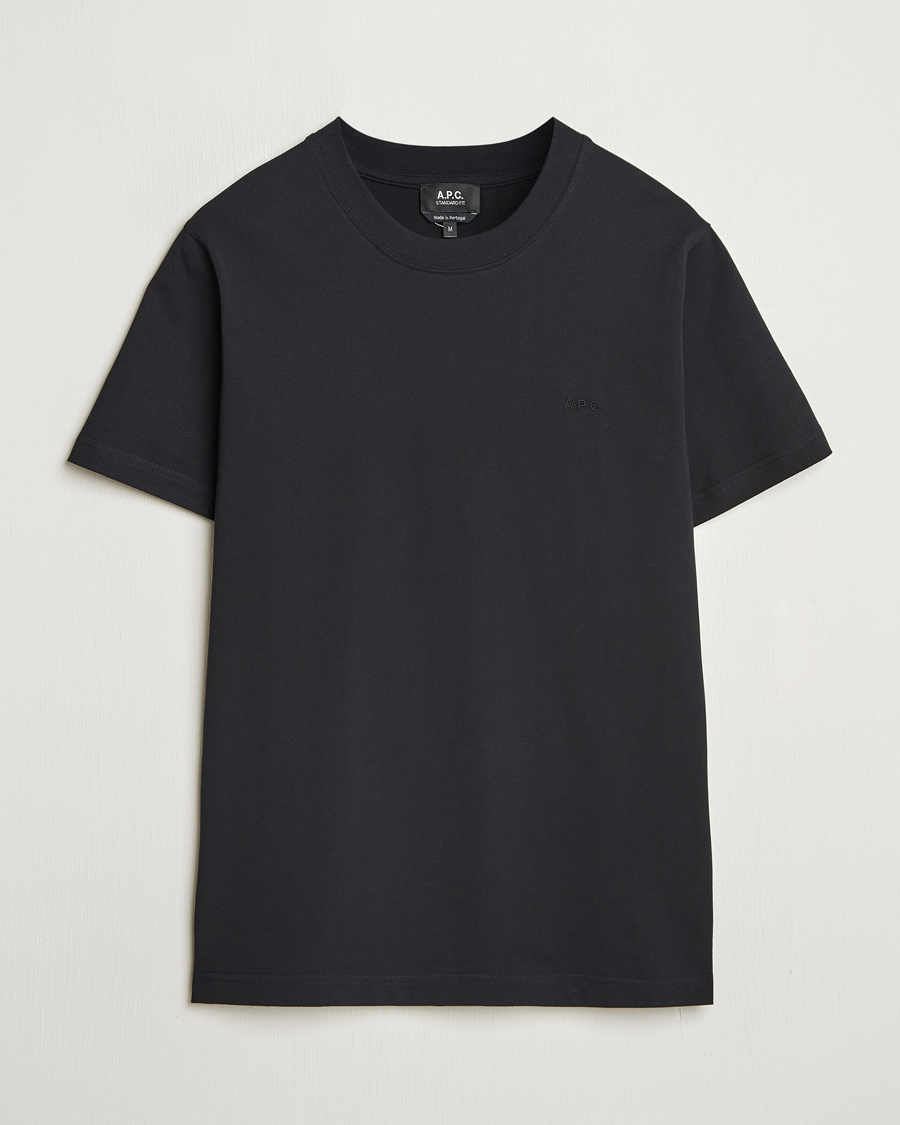 Herre | T-Shirts | A.P.C. | Embroidered APC T-Shirt Black