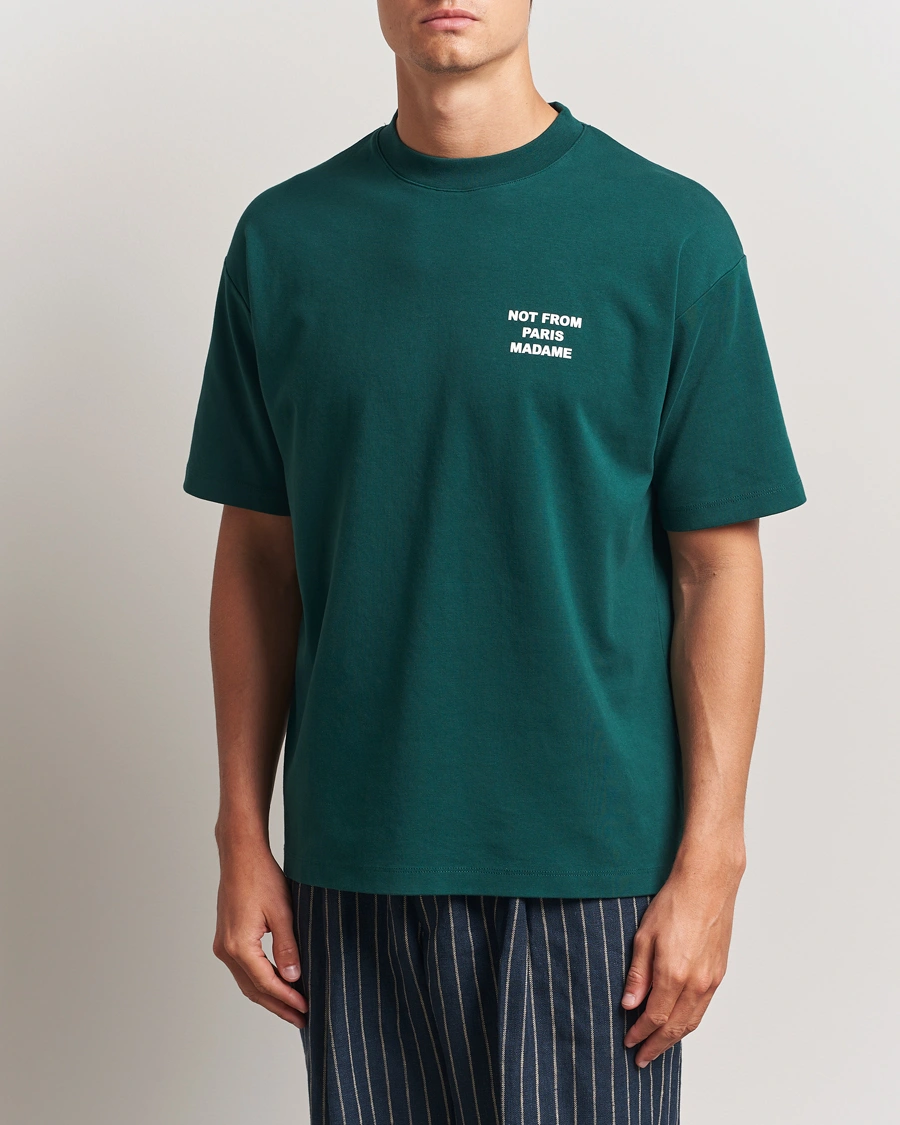 Herre | T-Shirts | Drôle de Monsieur | Slogan T-Shirt Dark Green