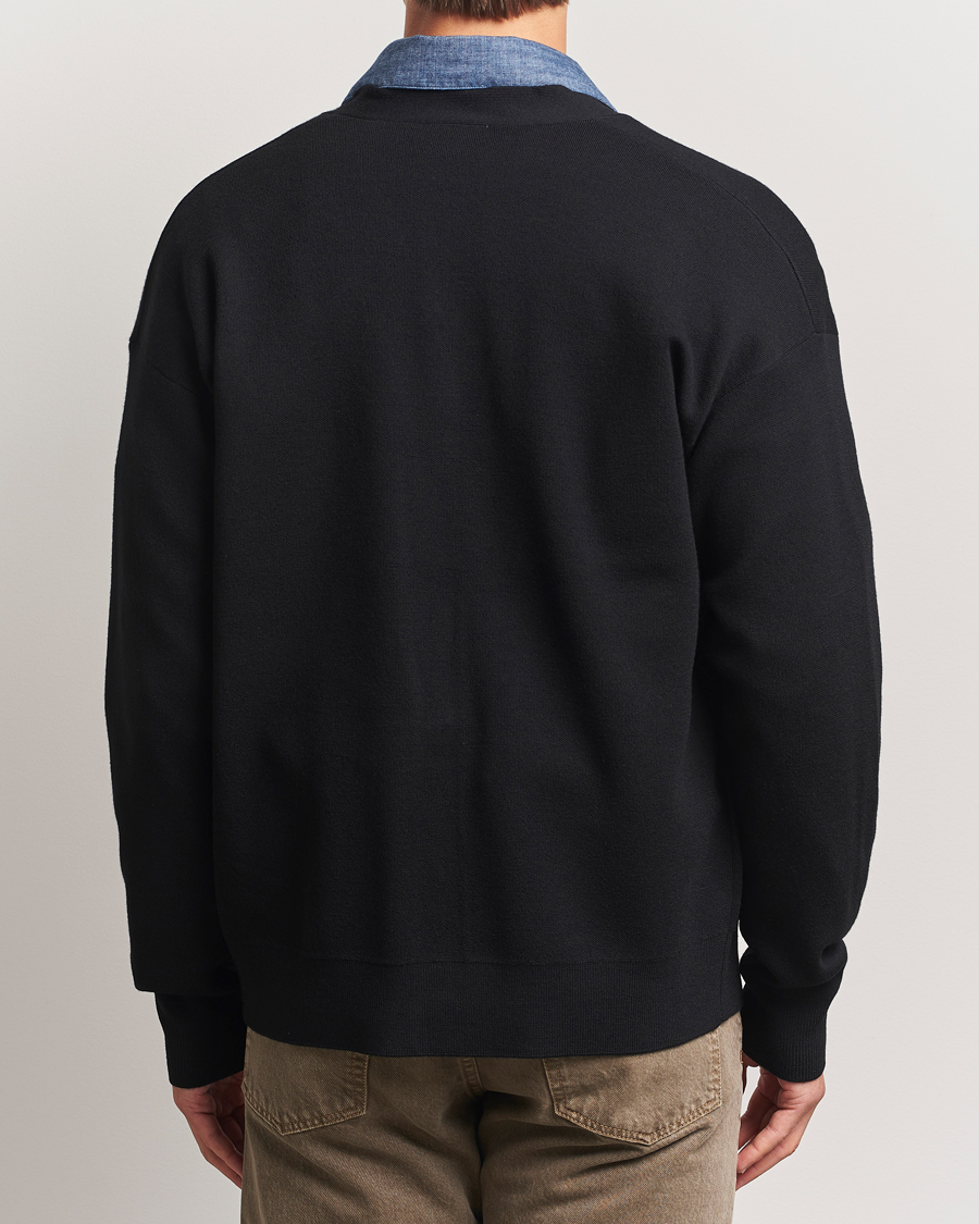 Herre | Gensere | Drôle de Monsieur | Merino Knitted Cardigan Black