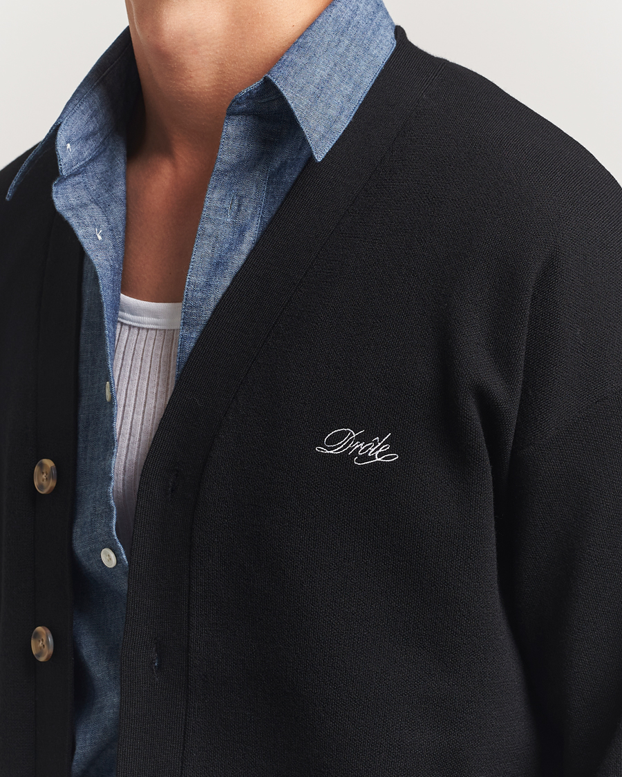 Herre | Gensere | Drôle de Monsieur | Merino Knitted Cardigan Black