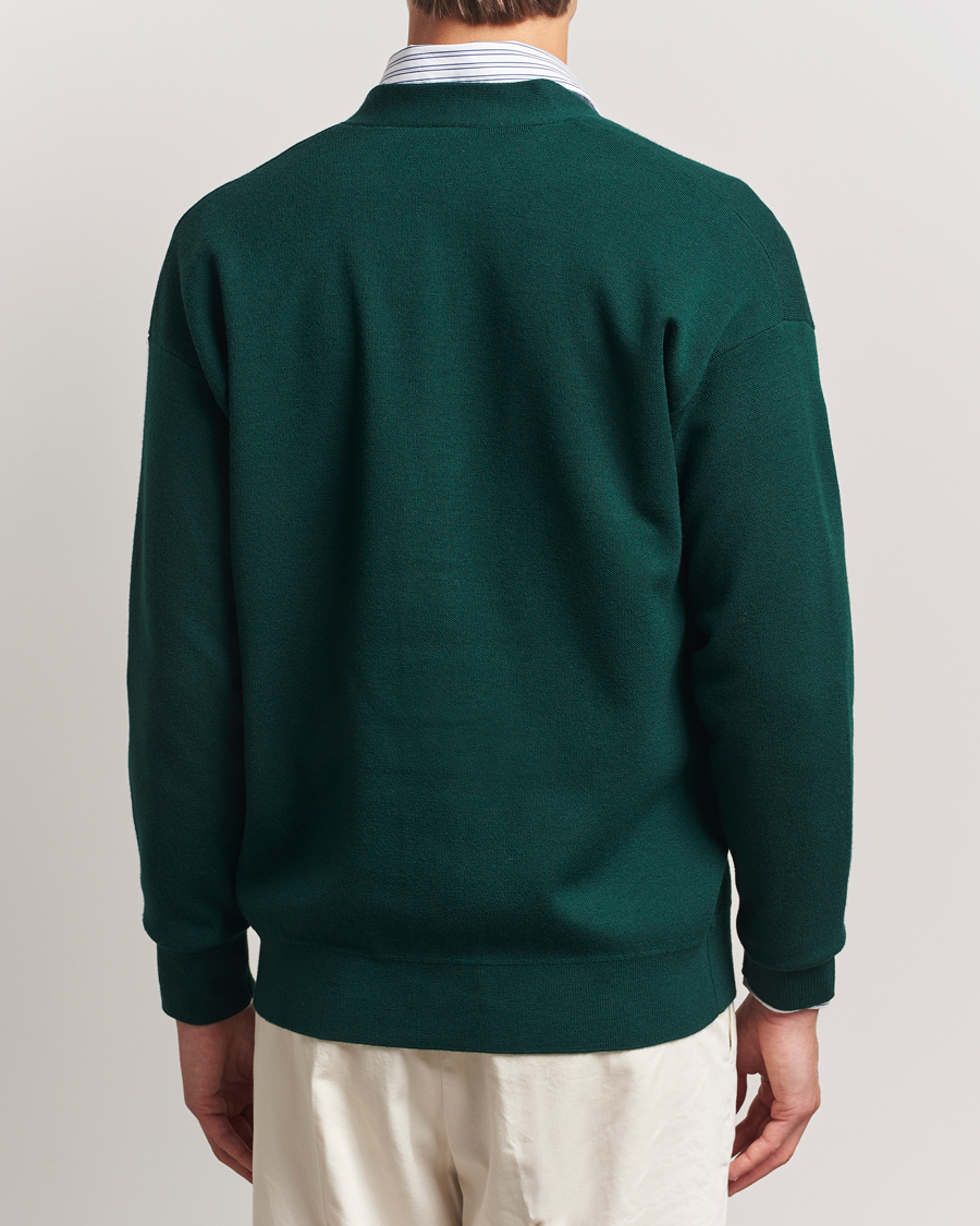 Herre | Gensere | Drôle de Monsieur | Merino Knitted Cardigan Dark Green