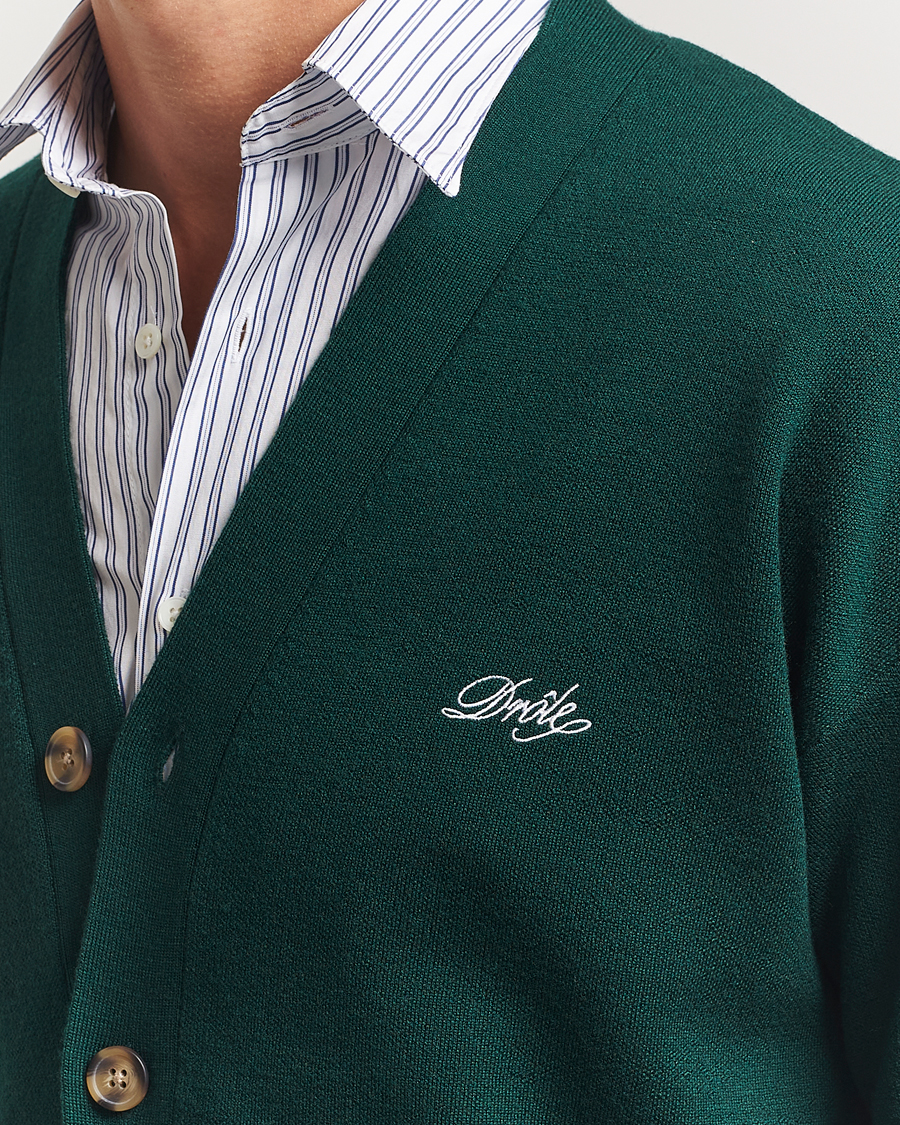 Herre | Gensere | Drôle de Monsieur | Merino Knitted Cardigan Dark Green