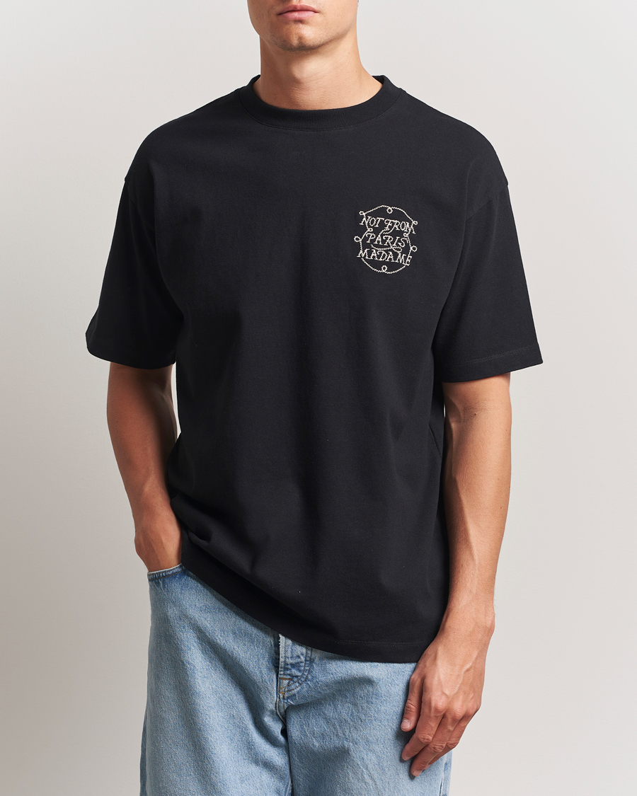 Herre | T-Shirts | Drôle de Monsieur | Slogan Tresses T-Shirt Black