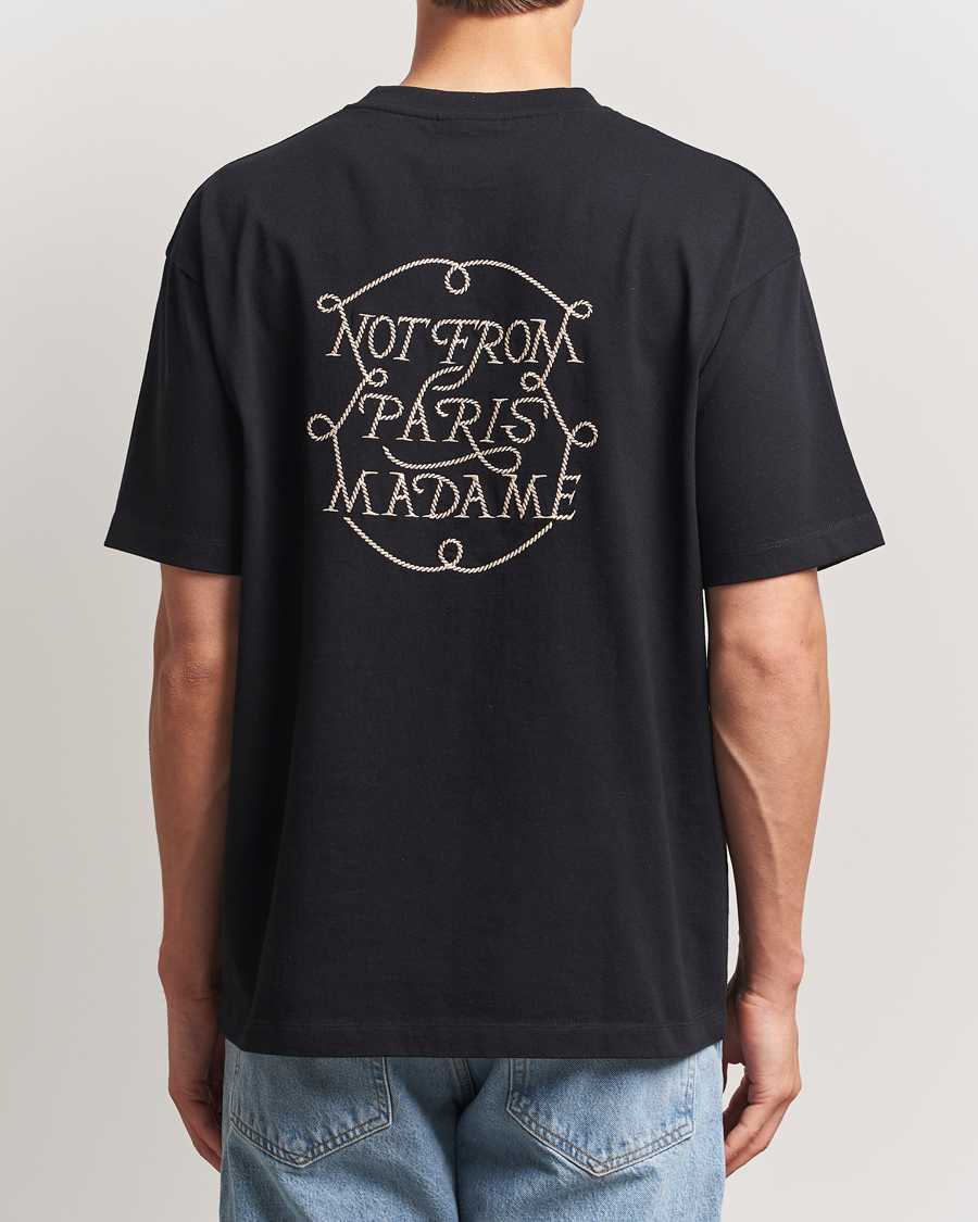Herre | T-Shirts | Drôle de Monsieur | Slogan Tresses T-Shirt Black