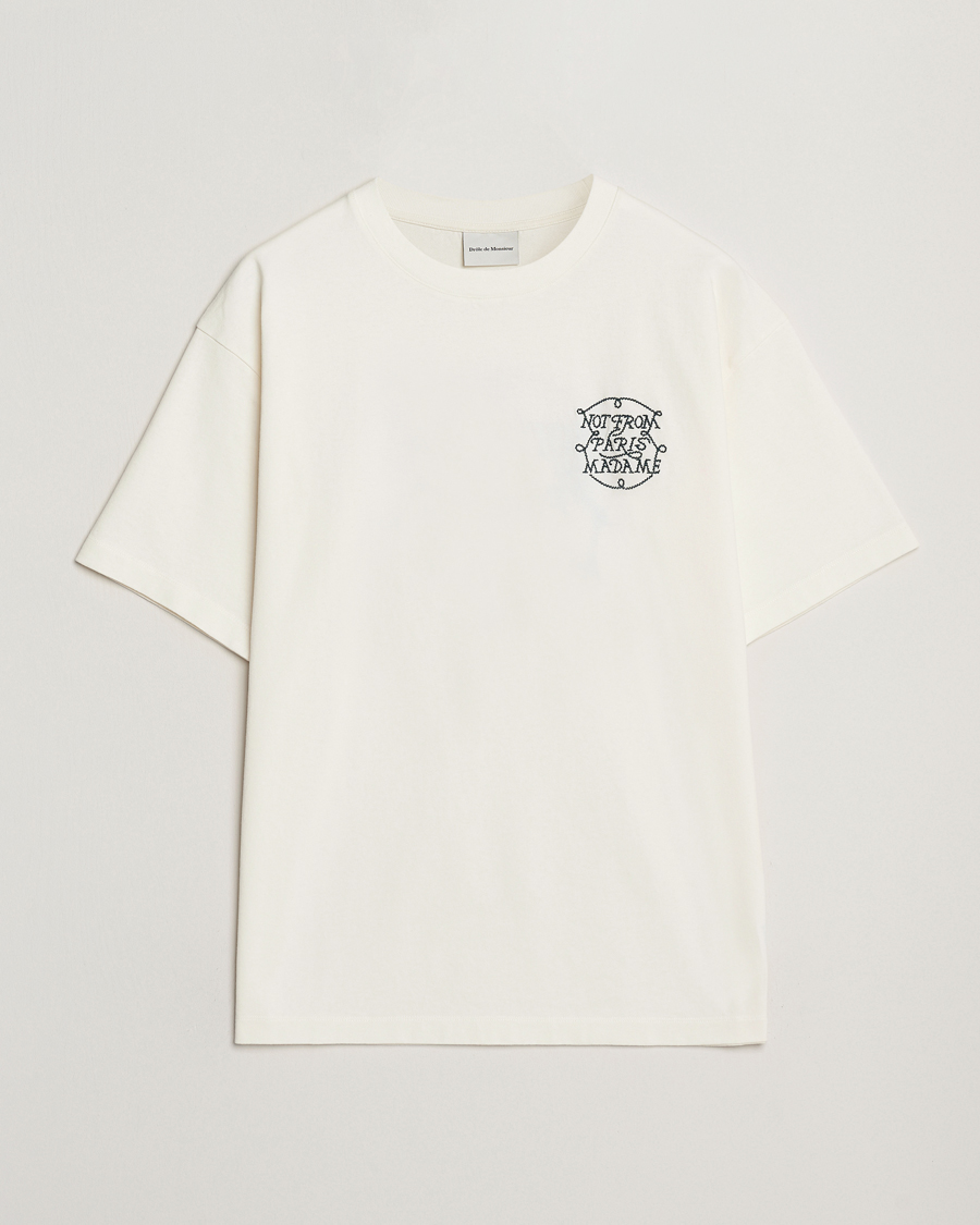 Herre | T-Shirts | Drôle de Monsieur | Slogan Tresses T-Shirt Off White