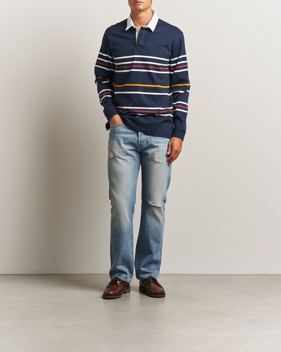 Herre | Gensere | Levi's | Union Striped Rugby Sweater Navy Blazer