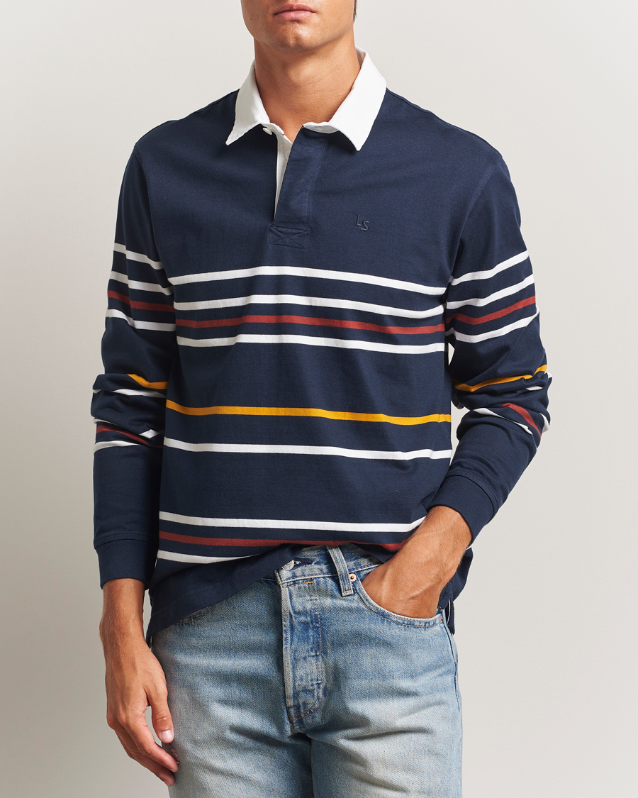 Herre | Gensere | Levi's | Union Striped Rugby Sweater Navy Blazer