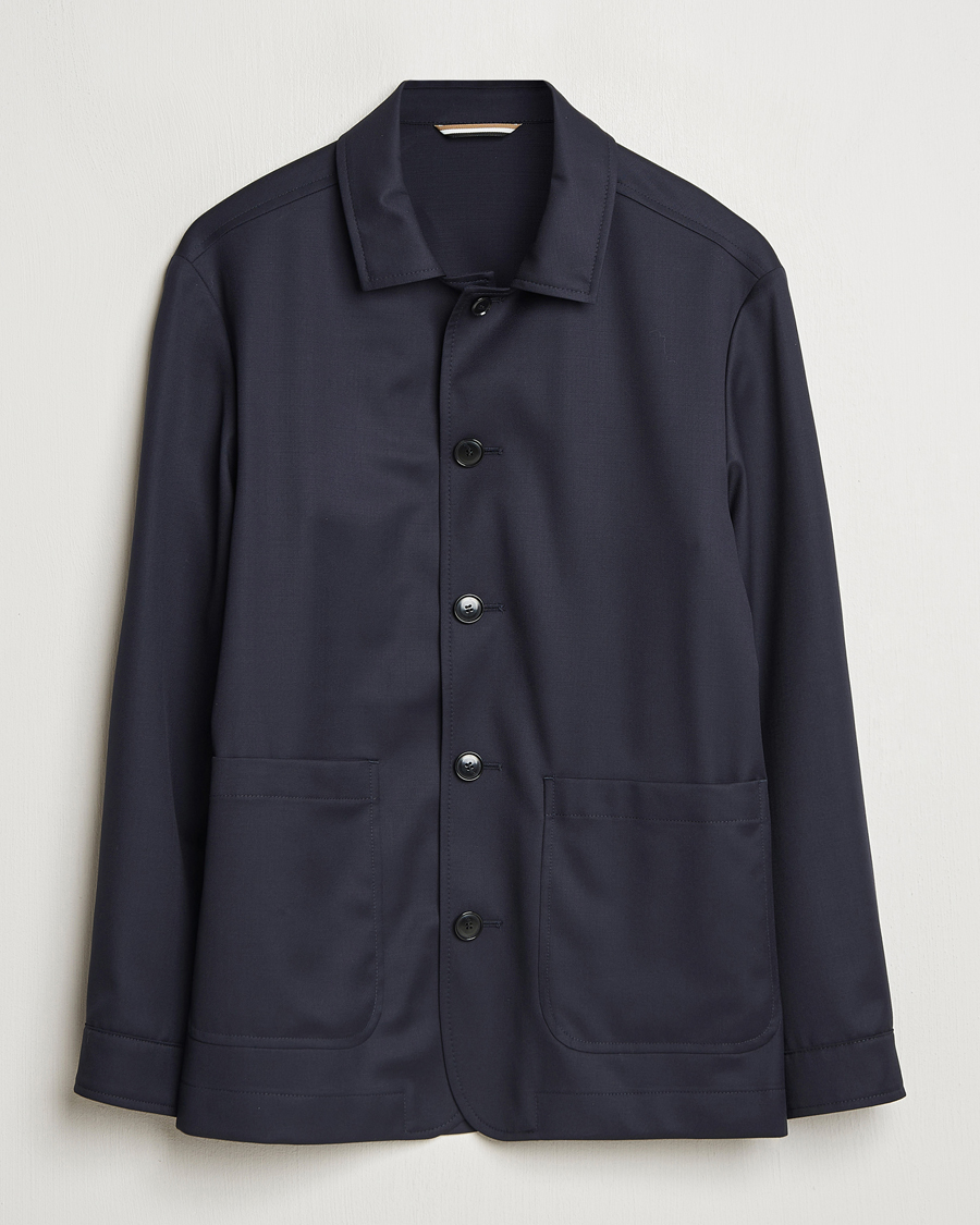 Herre | Jakker | BOSS BLACK | Carper Overshirt Dark Blue