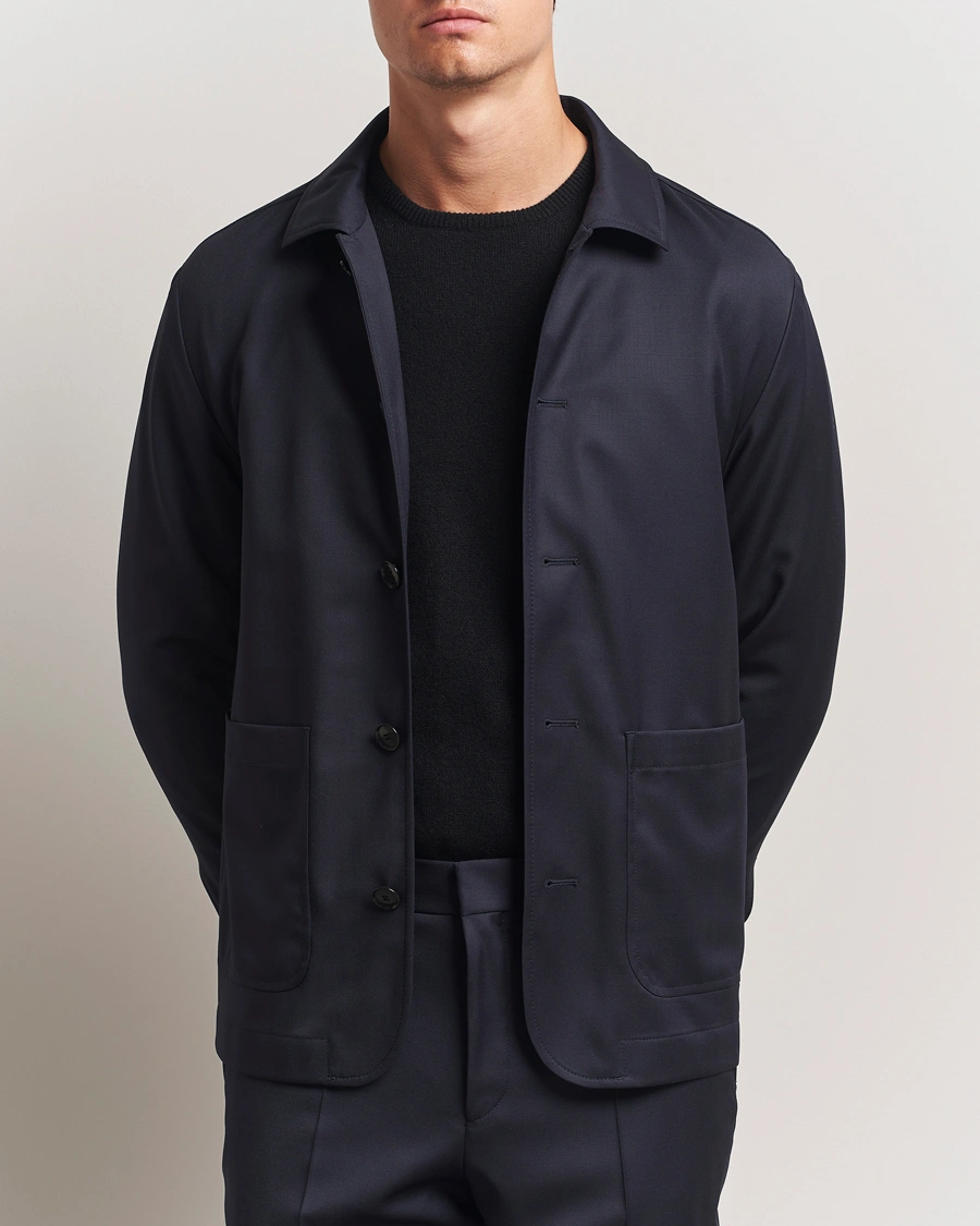 Herre | Jakker | BOSS BLACK | Carper Overshirt Dark Blue
