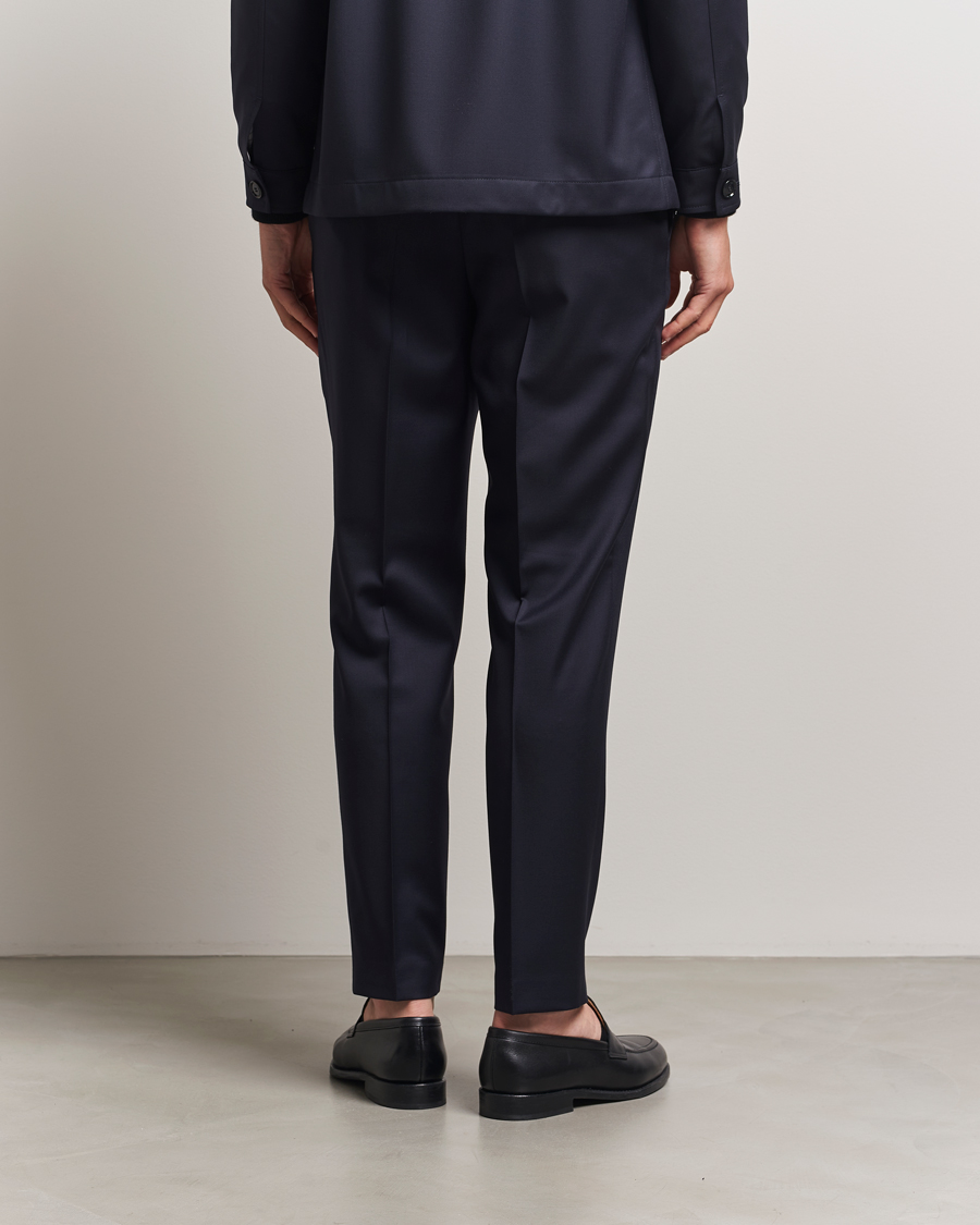 Herre | Bukser | BOSS BLACK | Perin Pleated Trousers Dark Blue