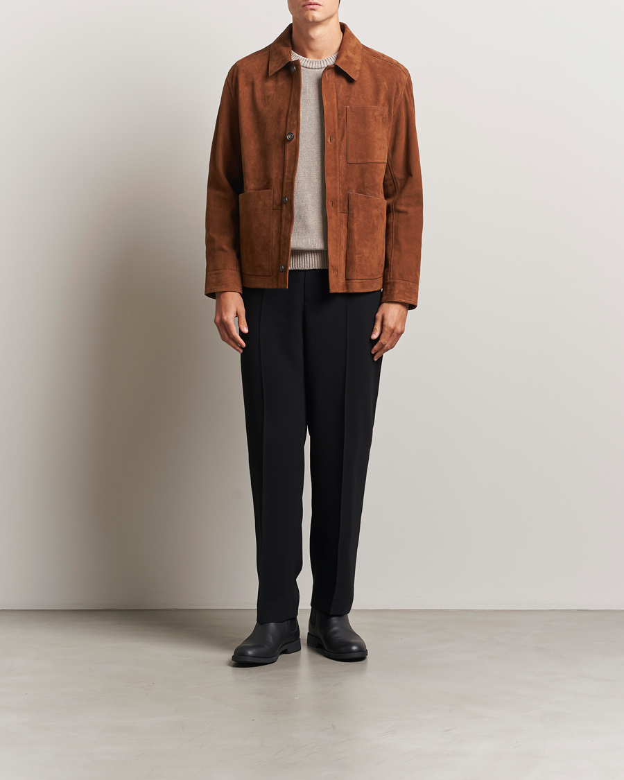 Herre | Jakker | BOSS BLACK | Markuedo Suede Jacket Medium Brown