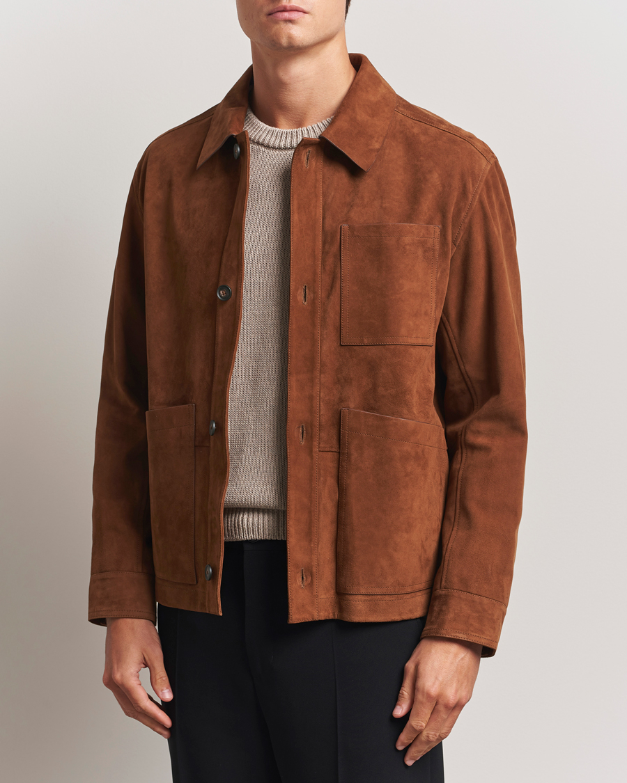 Herre | Jakker | BOSS BLACK | Markuedo Suede Jacket Medium Brown
