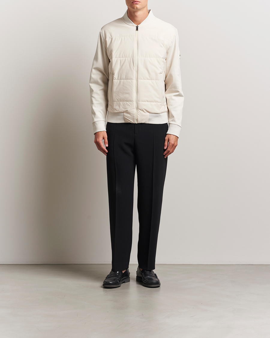 Herre | Gensere | BOSS BLACK | Skiles Hybrid Full Zip Open White