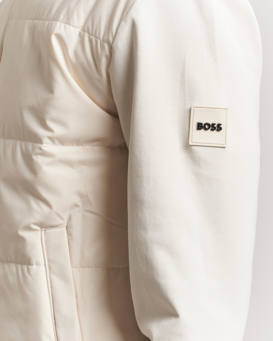 Herre | Gensere | BOSS BLACK | Skiles Hybrid Full Zip Open White