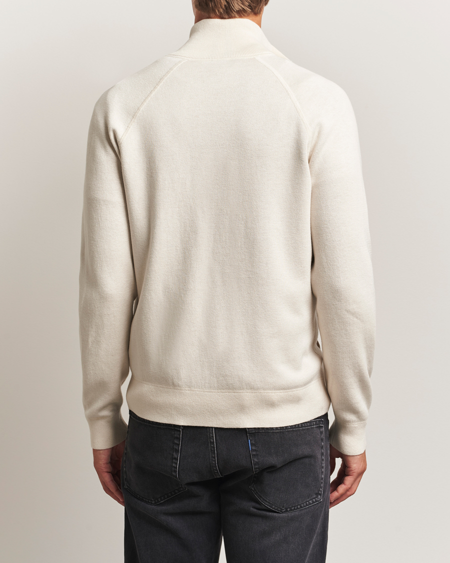 Herre | Gensere | BOSS BLACK | Idino Knitted Full Zip Open White