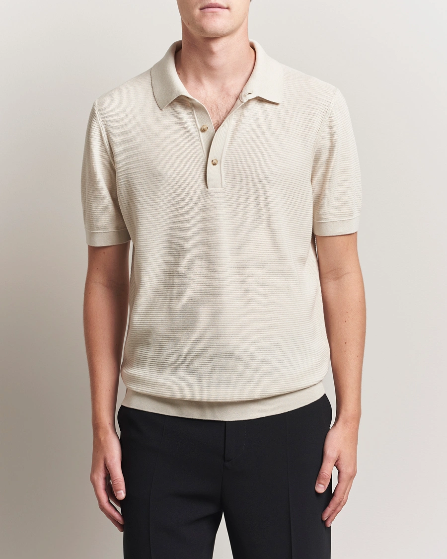 Herre | Pikéer | BOSS BLACK | Lanotti Knitted Polo Open White