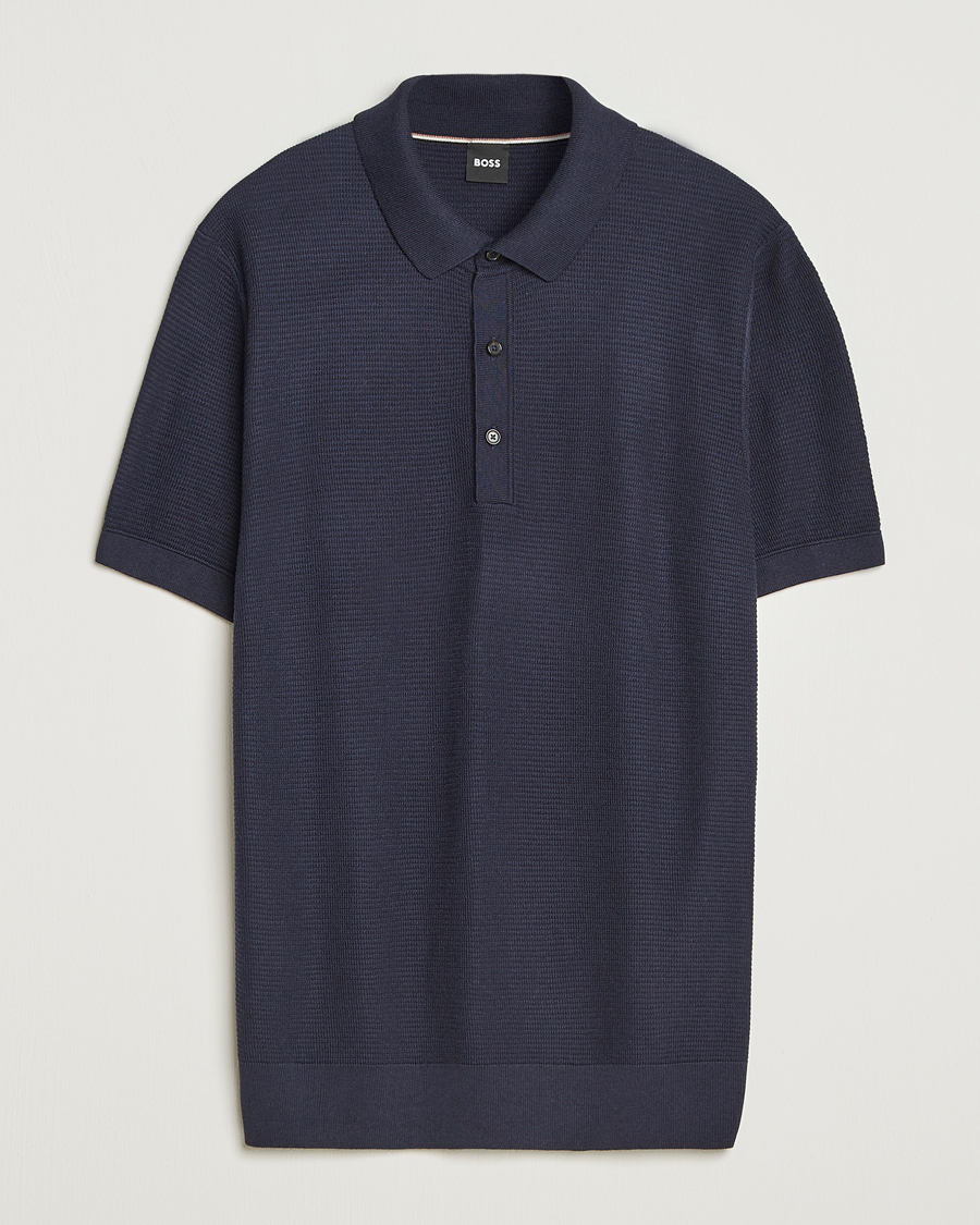 Herre | Pikéer | BOSS BLACK | Lanotti Knitted Polo Dark Blue