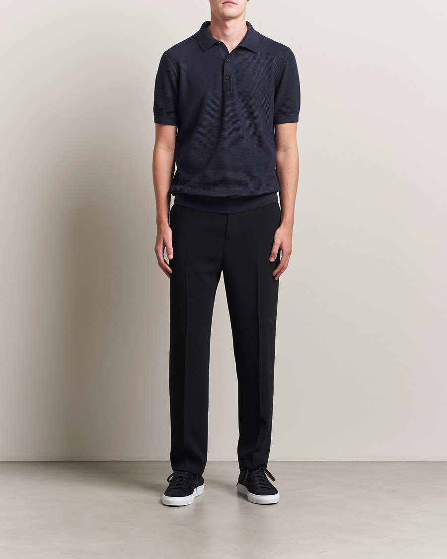 Herre | Pikéer | BOSS BLACK | Lanotti Knitted Polo Dark Blue