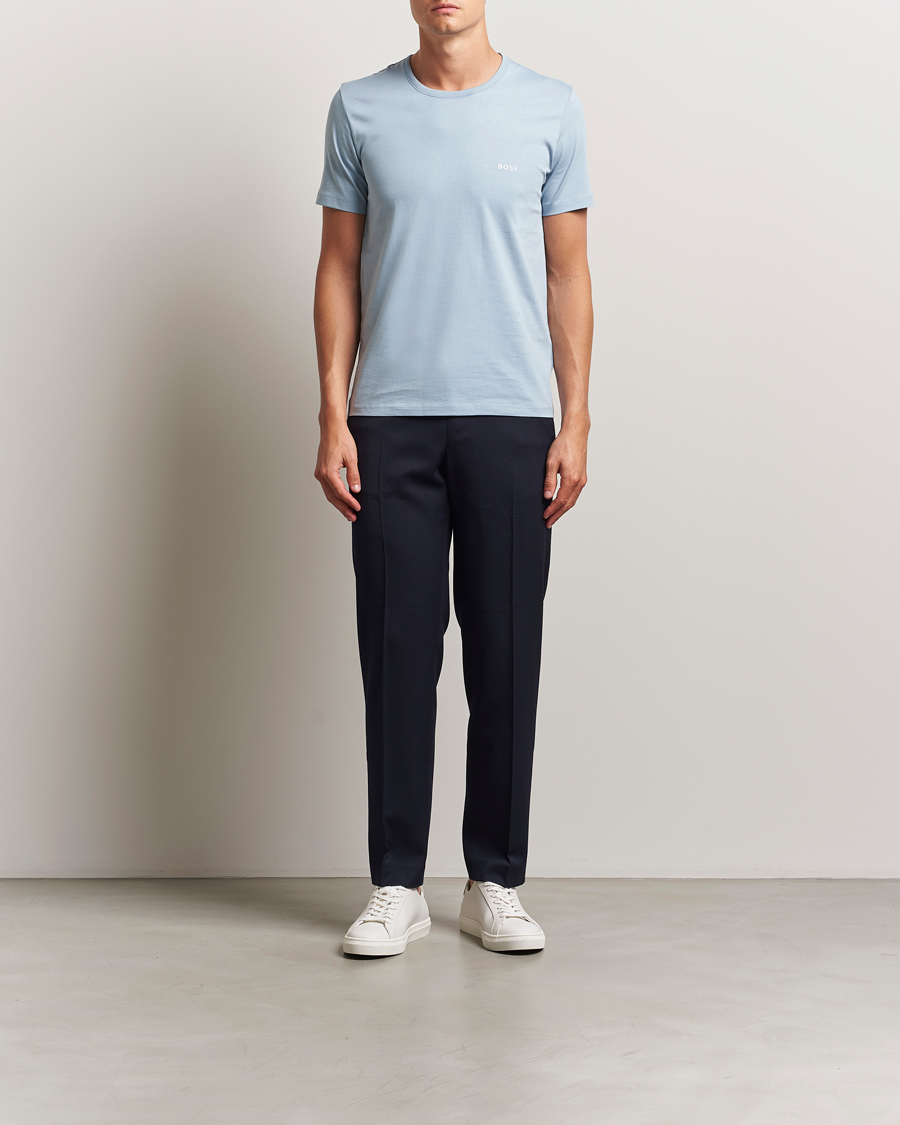 Herre | T-Shirts | BOSS BLACK | 3-Pack Crew Neck T-Shirt Blue/Aqua/Navy