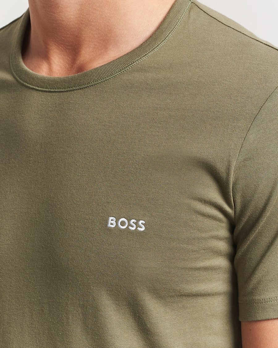 Herre | T-Shirts | BOSS BLACK | 3-Pack Crew Neck T-Shirt Grey/Green/Black