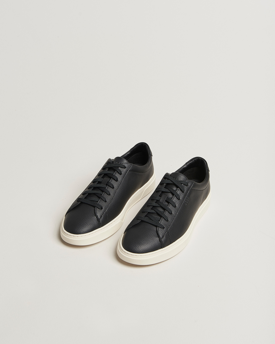 Herre | Sneakers | BOSS BLACK | Kieran Grained Leather Sneaker Black