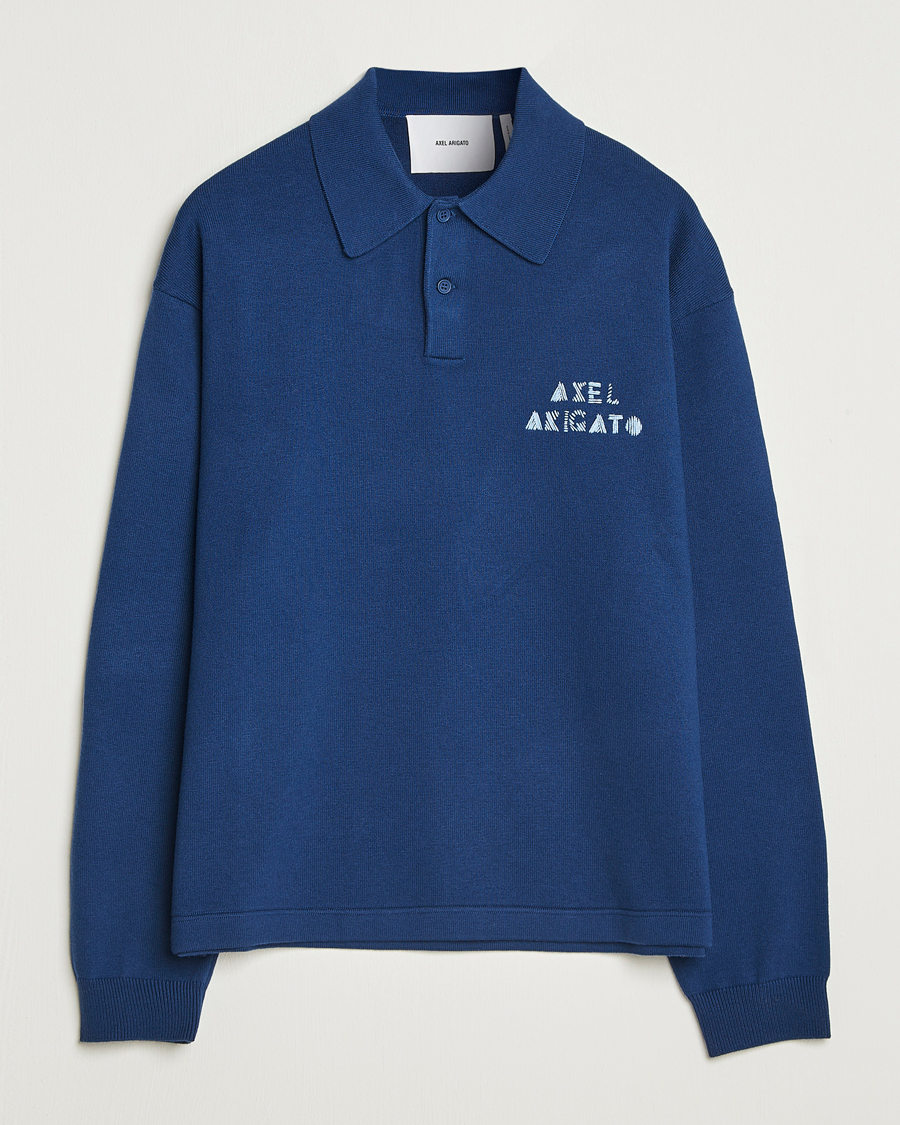 Herre | Gensere | Axel Arigato | Frey Wool/Cotton Knitted Polo Navy