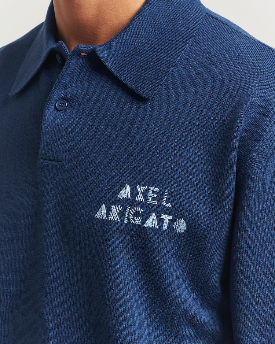 Herre | Gensere | Axel Arigato | Frey Wool/Cotton Knitted Polo Navy