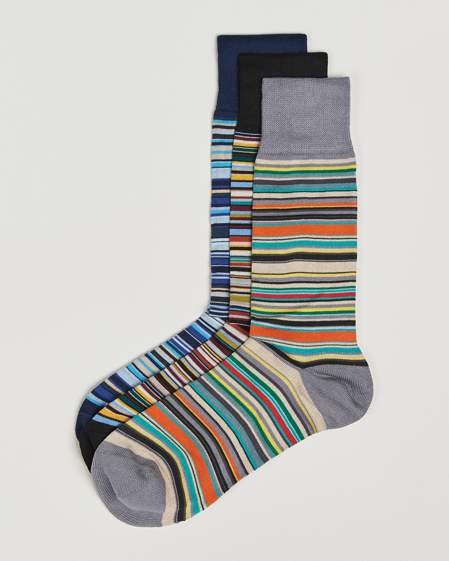 Herre | Undertøy | Paul Smith | 3-Pack Signature Striped Socks Multi