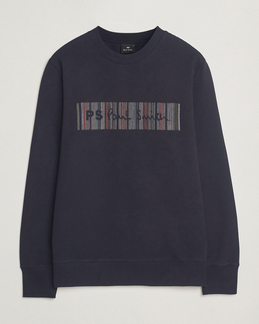 Herre | Gensere | PS Paul Smith | Striped Crew Neck Sweatshirt Navy
