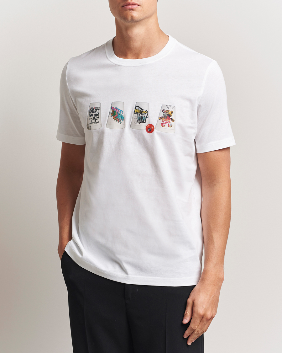 Herre | T-Shirts | PS Paul Smith | Cups Crew Neck T-Shirt White