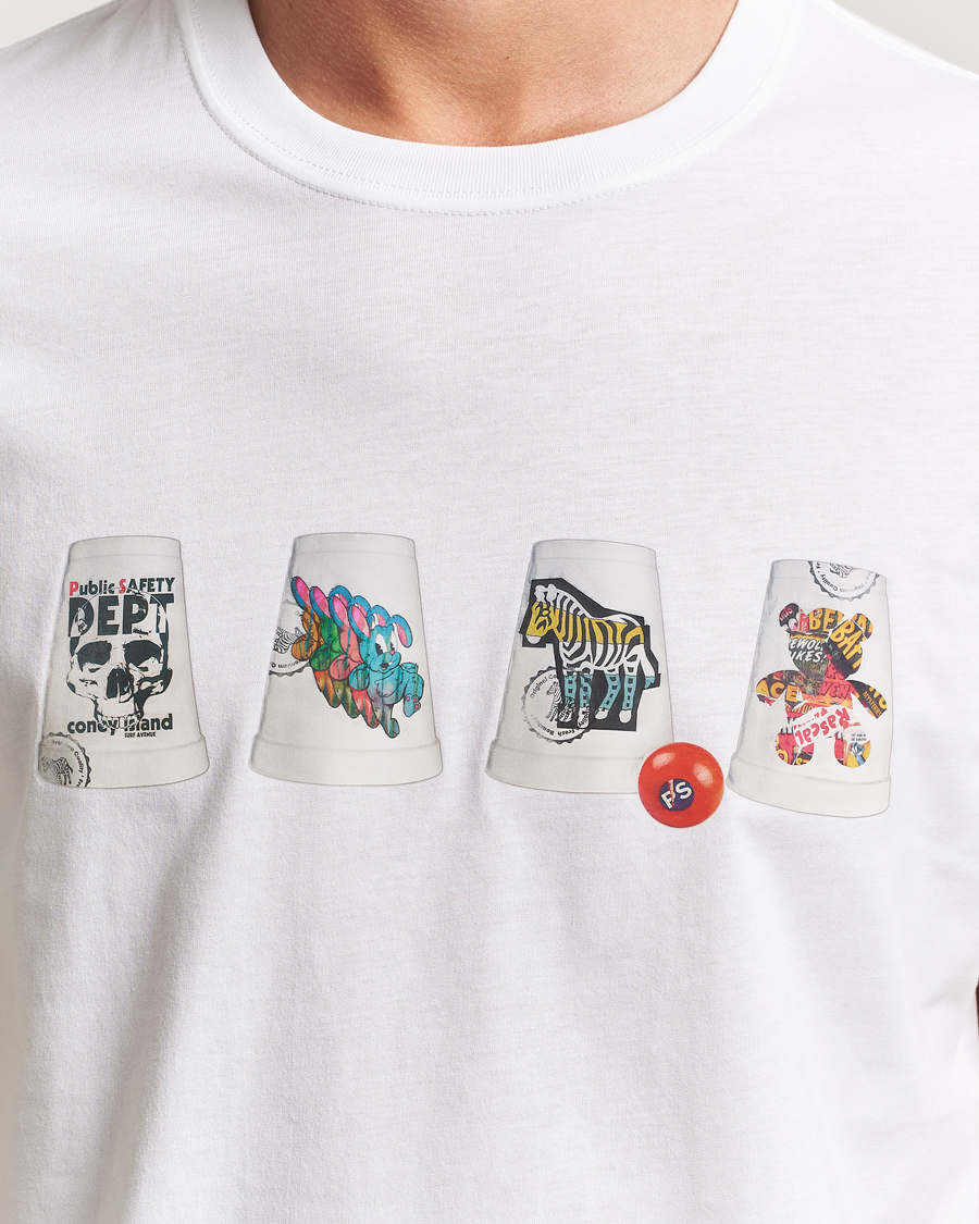 Herre | T-Shirts | PS Paul Smith | Cups Crew Neck T-Shirt White