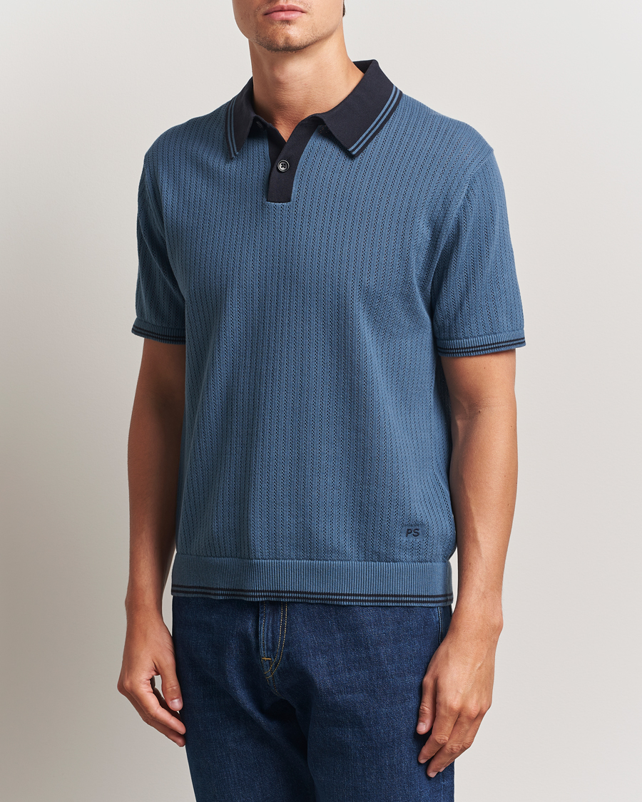 Herre | Pikéer | PS Paul Smith | Knitted Polo Blue