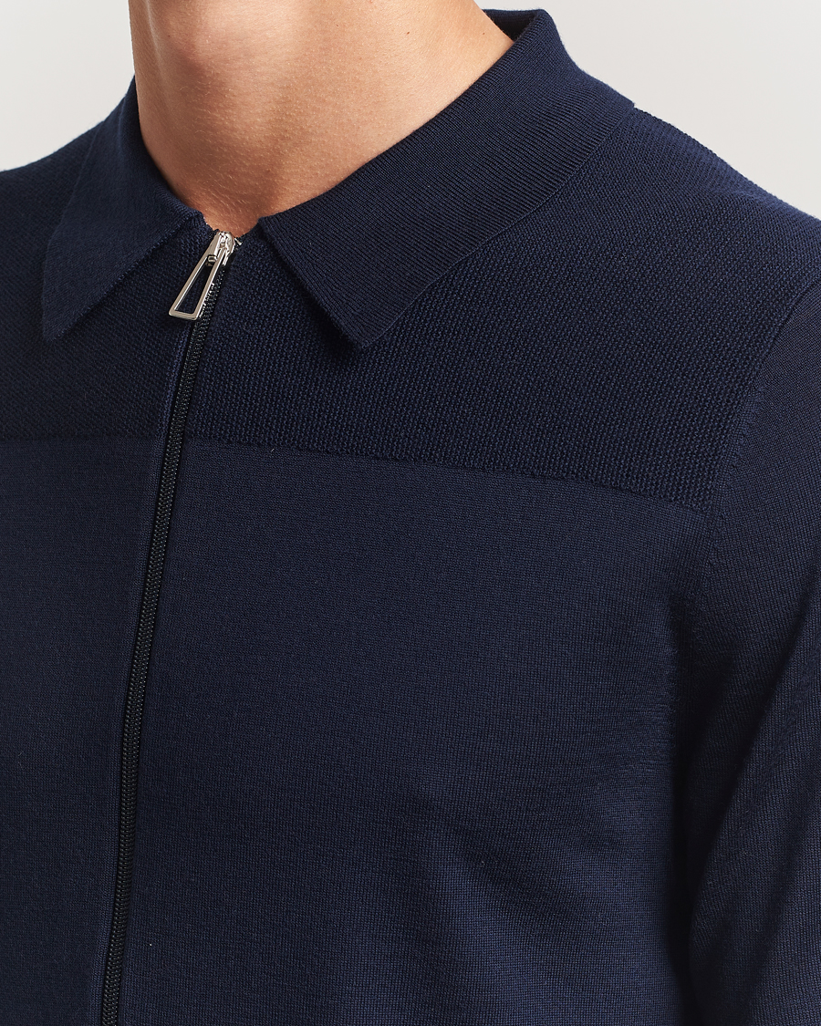 Herre | Gensere | PS Paul Smith | Merino Knitted Full Zip Navy