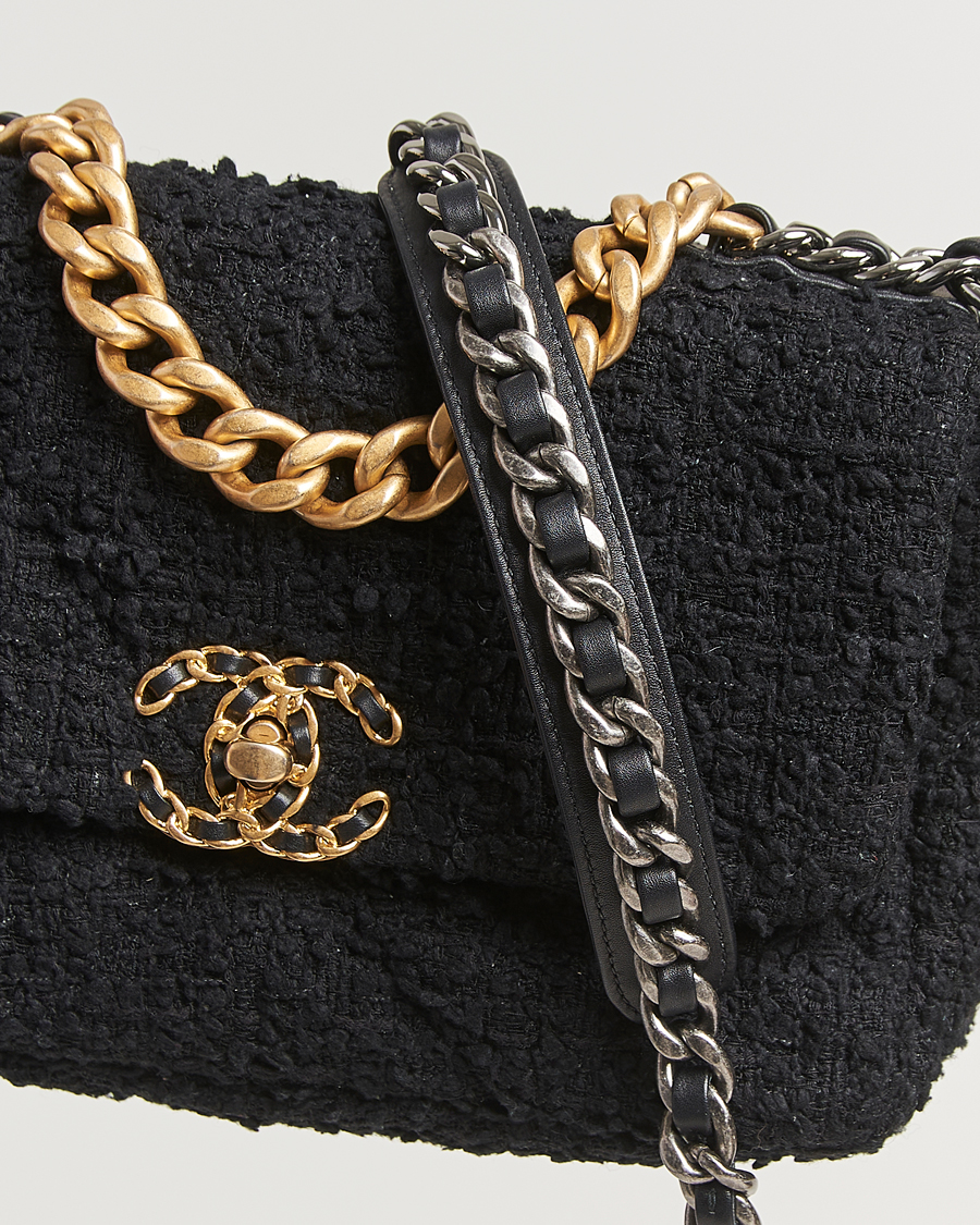 Herre | Gifts for Her | Chanel Pre-Owned | Chanel 19 Tweed Handbag Black