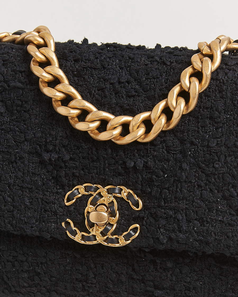 Herre | Gifts for Her | Chanel Pre-Owned | Chanel 19 Tweed Handbag Black