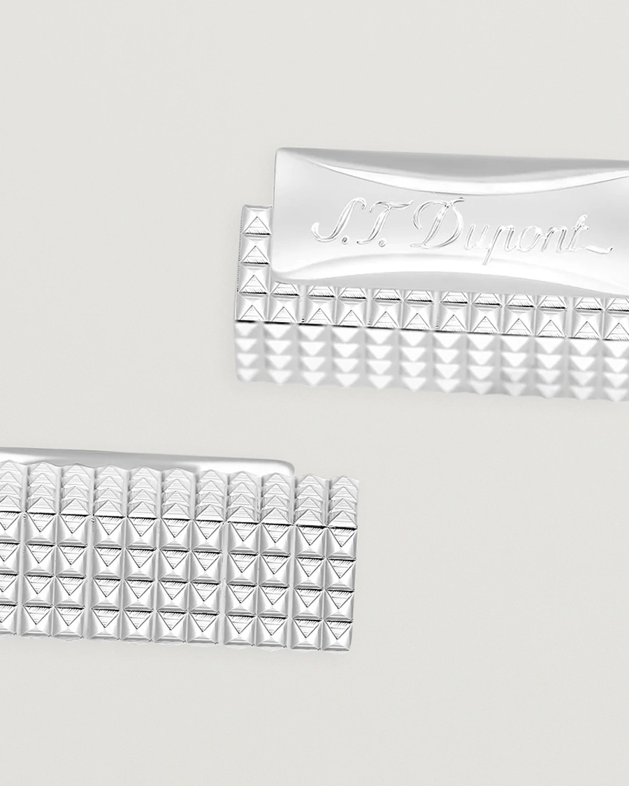 Herre | Mansjettknapper | S.T. Dupont | Cufflink Rectangle Diamond Head Silver