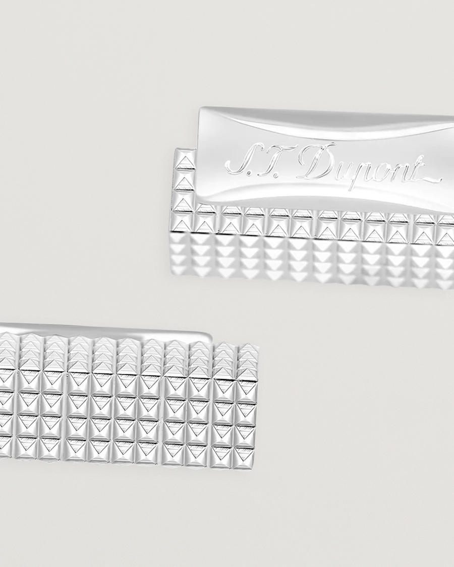 Herre | Mansjettknapper | S.T. Dupont | Cufflink Rectangle Diamond Head Silver
