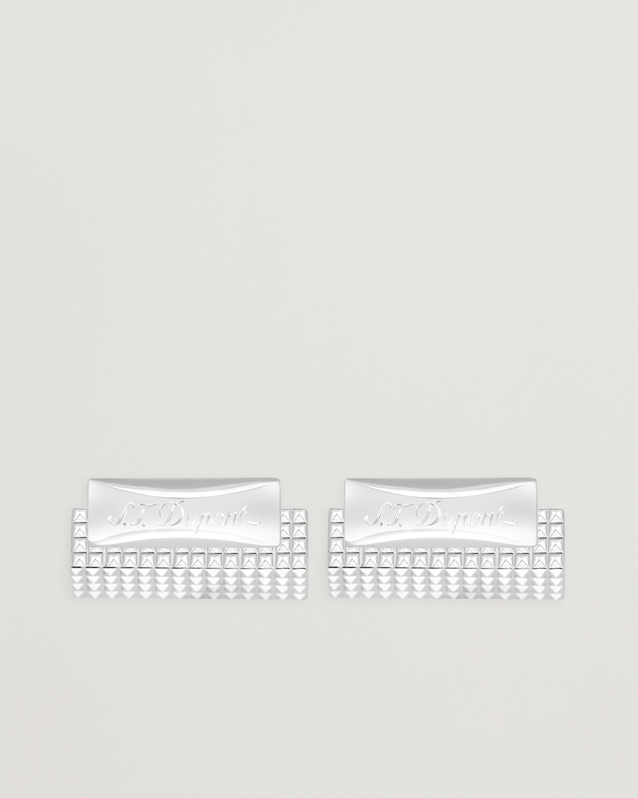 Herre | Mansjettknapper | S.T. Dupont | Cufflink Rectangle Diamond Head Silver
