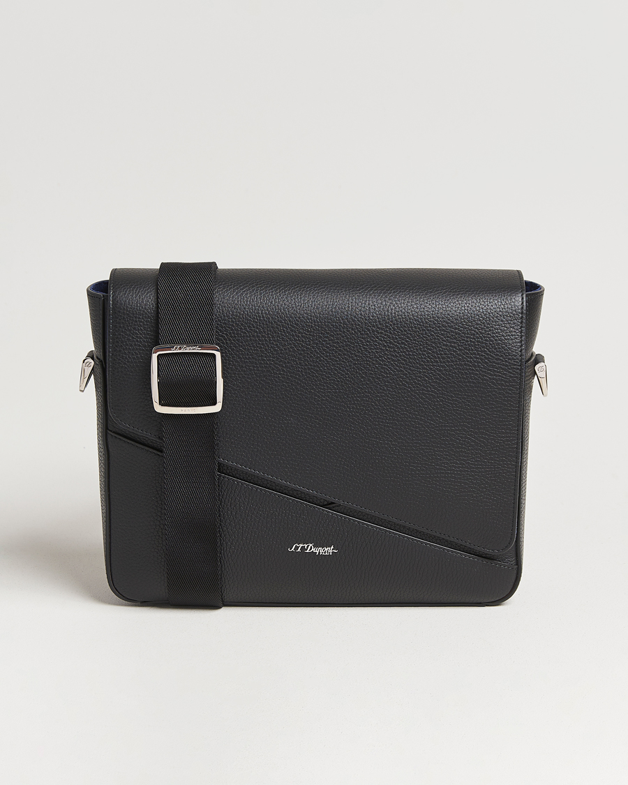 Herre | Vesker | S.T. Dupont | Neo Capsule Messenger Bag Black Grained