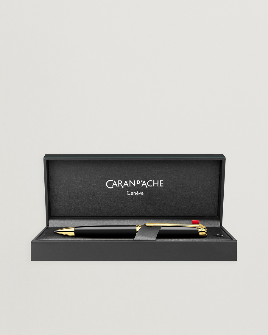 Herre | Penner | Caran d'Ache | Caran d' Ache Léman Ballpoint Pen Ebony Black/Gold Plated