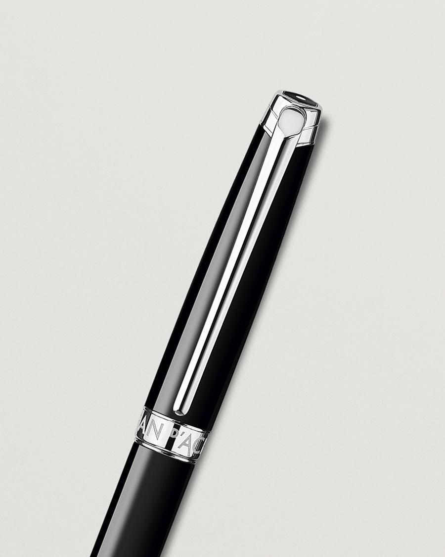 Herre | Penner | Caran d'Ache | Caran d' Ache Léman Ballpoint Pen Ebony Black/Silver Plated